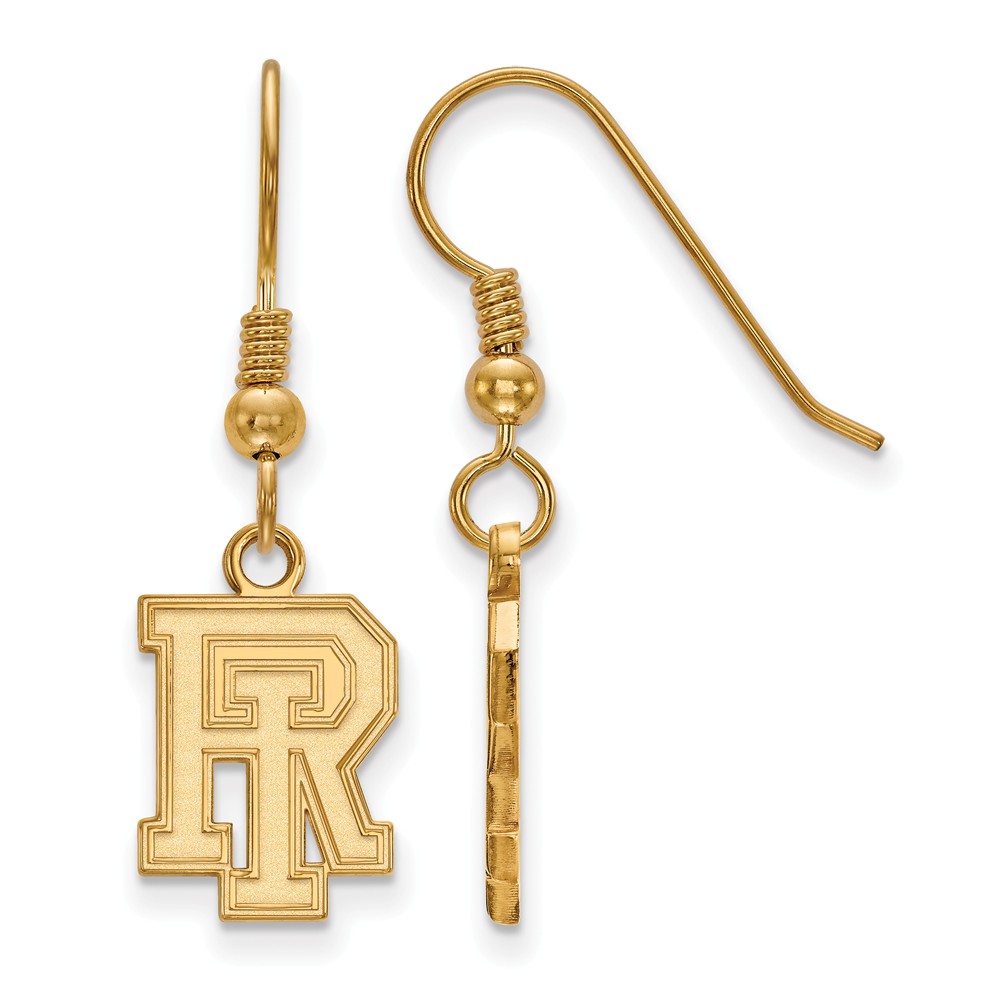 14k Gold Plated Silver University of Rhode Island Dangle Earrings