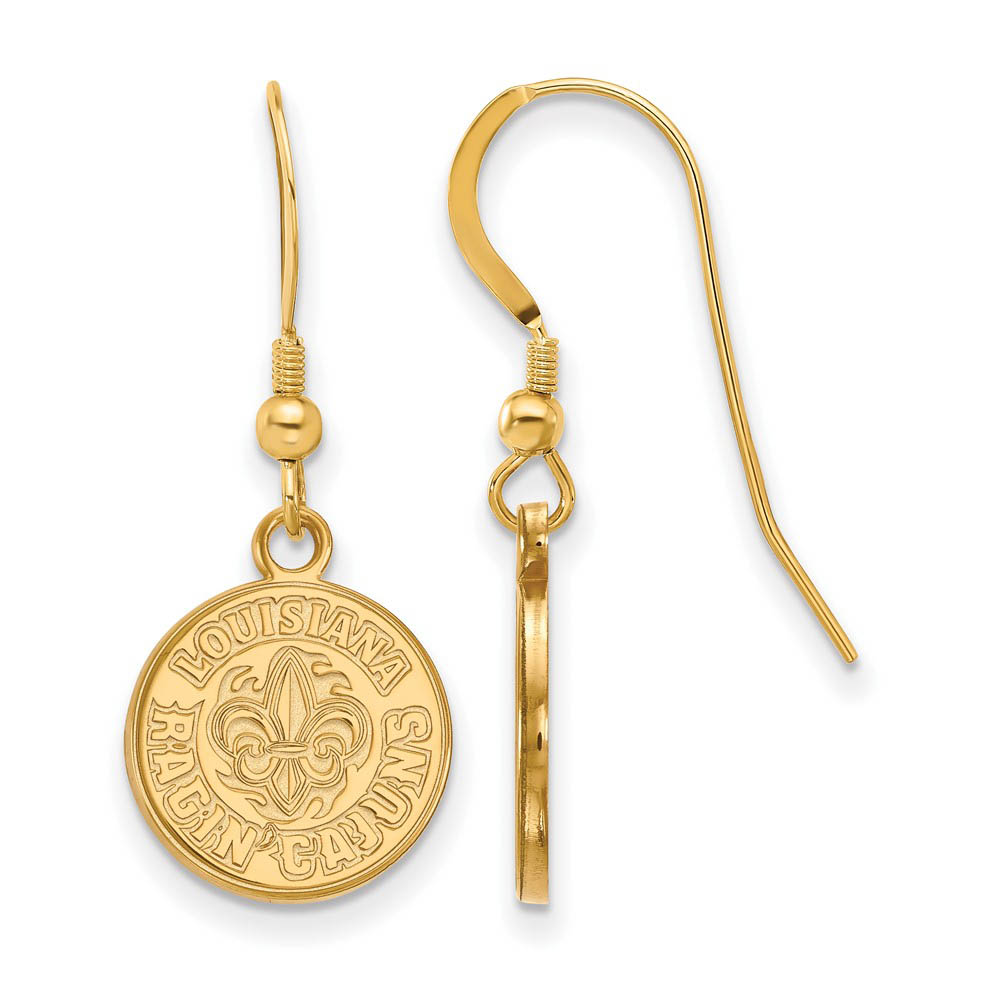 14k Gold Plated Silver U of Louisiana at Lafayette Dangle Earring