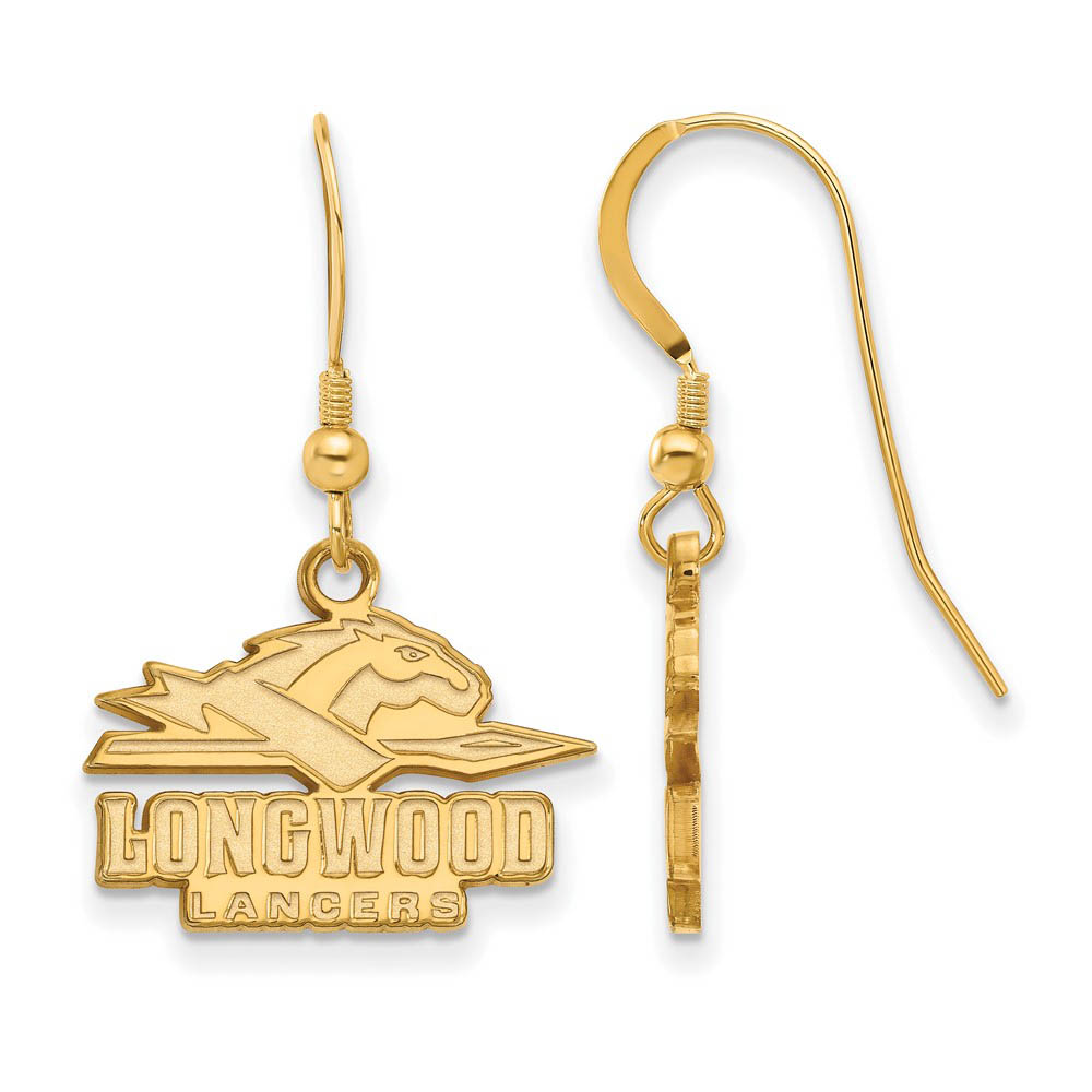 14k Gold Plated Silver Longwood University Dangle Earrings