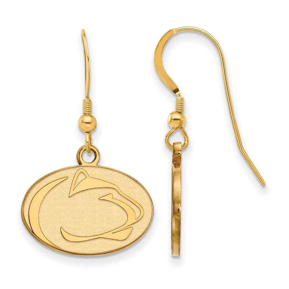 14k Gold Plated Silver Penn State University Dangle Earrings