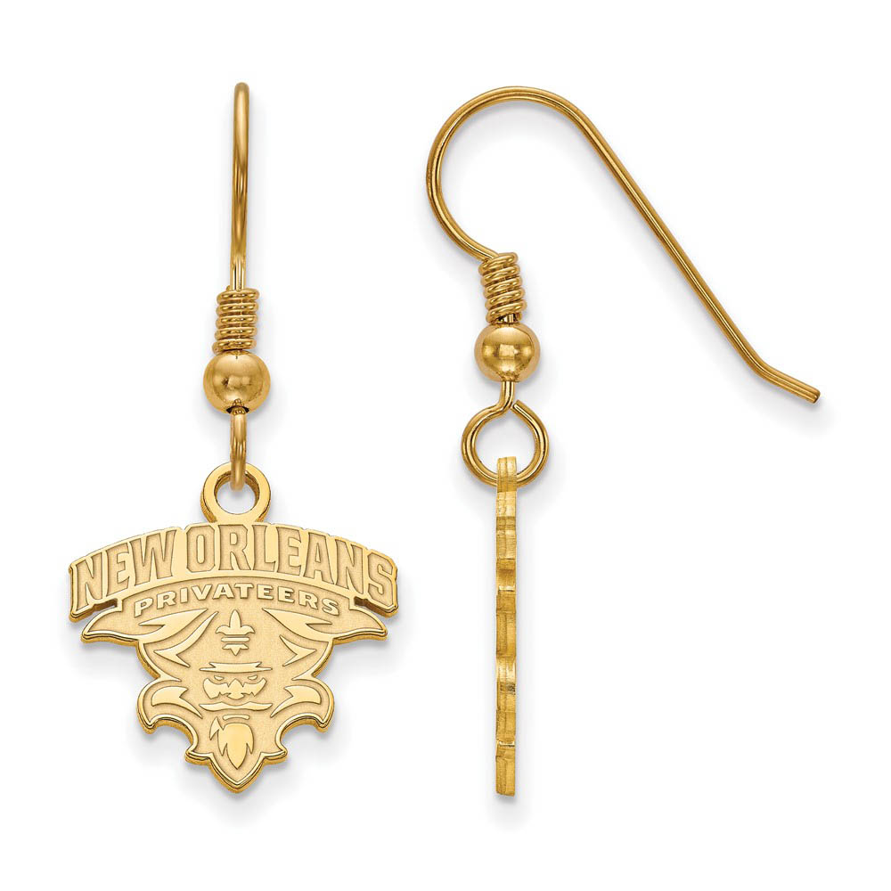 14k Gold Plated Silver Univ. of New Orleans Dangle Earring
