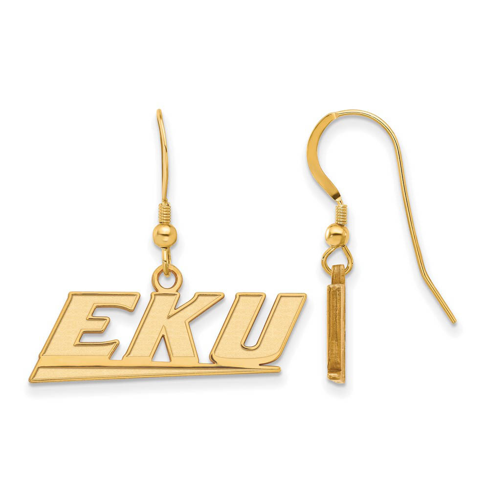 14k Gold Plated Silver Eastern Kentucky University Dangle Earring