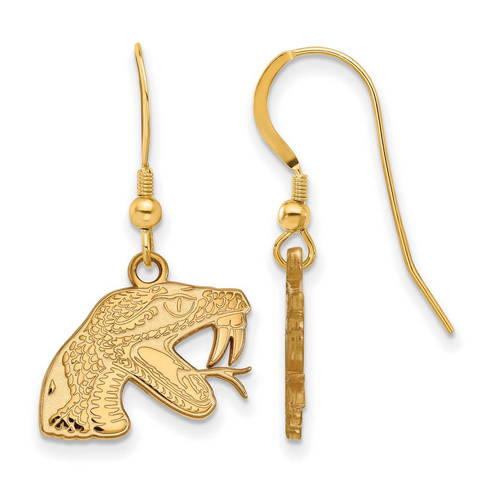 14k Gold Plated Silver Florida A&M University Dangle Earrings