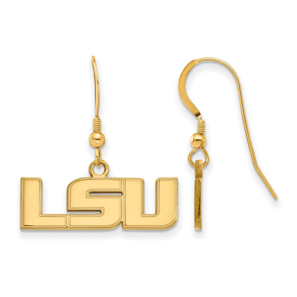 14k Gold Plated Silver Louisiana State Univ. Dangle Earring