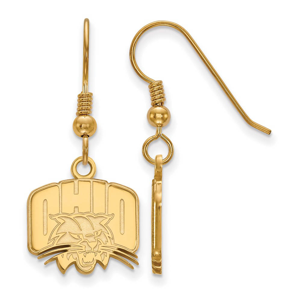 14k Gold Plated Silver Ohio University Dangle Earrings