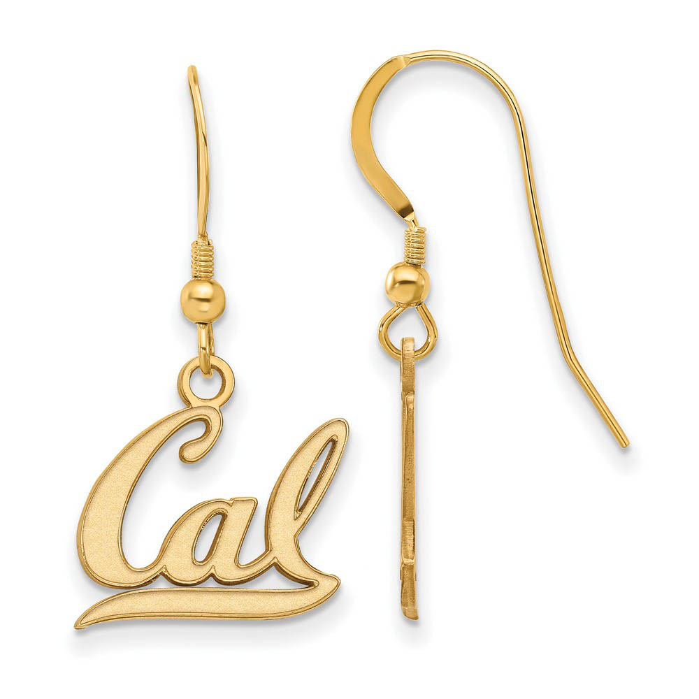 14k Gold Plated Silver U of California Berkeley SM Wire Earrings