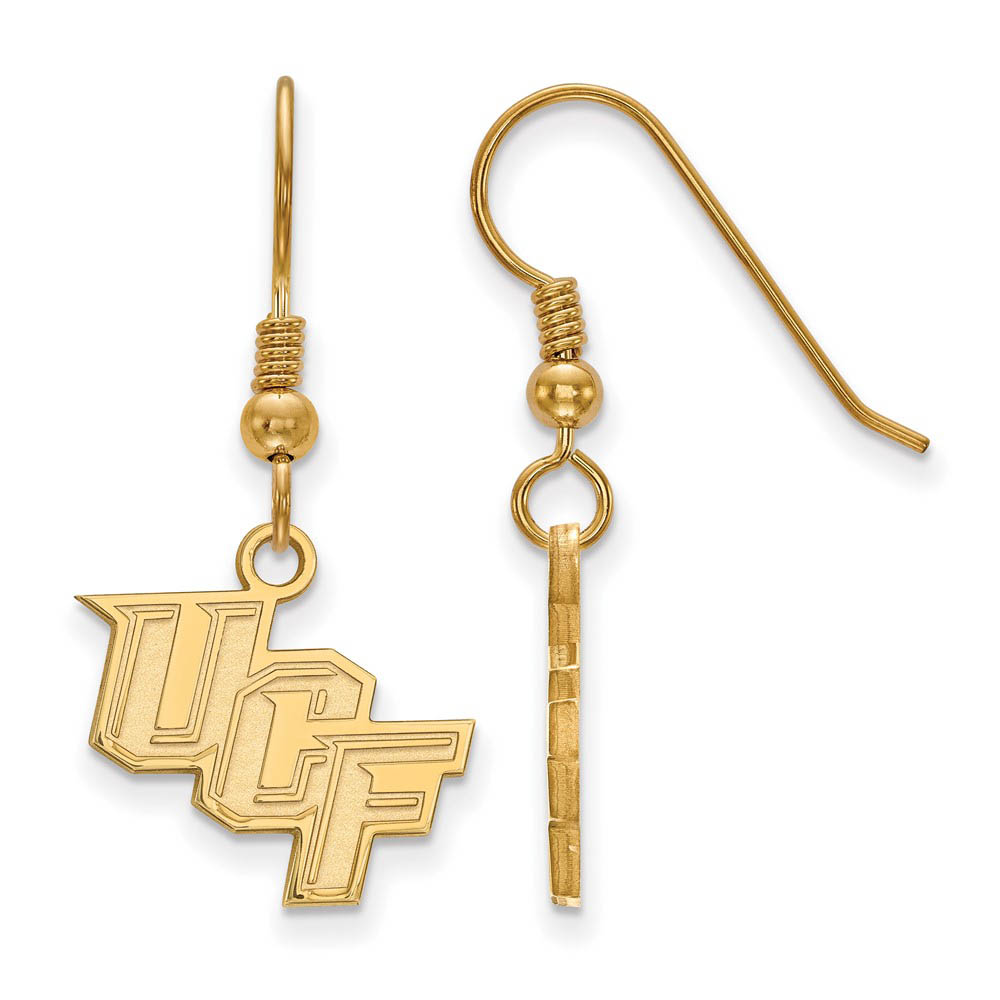 14k Gold Plated Silver U of Central Florida Dangle Earrings