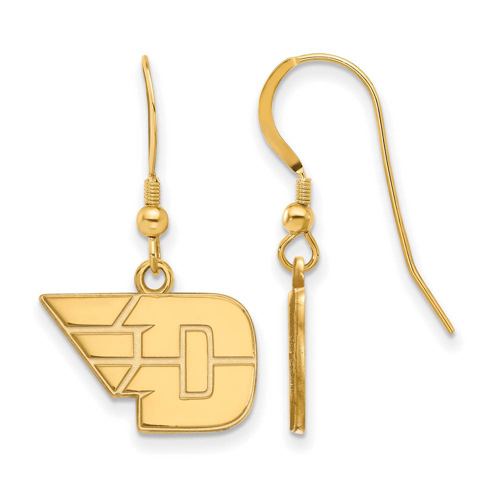 14k Gold Plated Silver University of Dayton Dangle Earrings