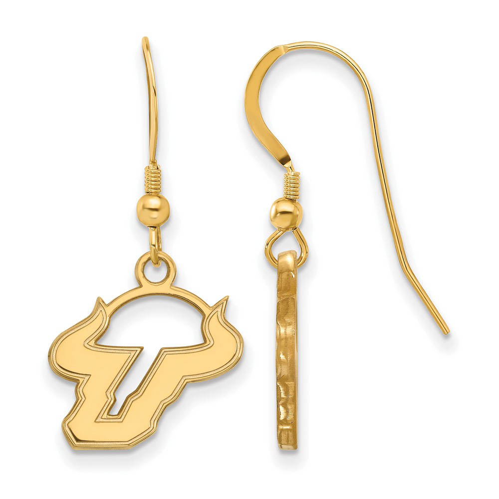 14k Gold Plated Silver Univ. of South Florida Dangle Earring