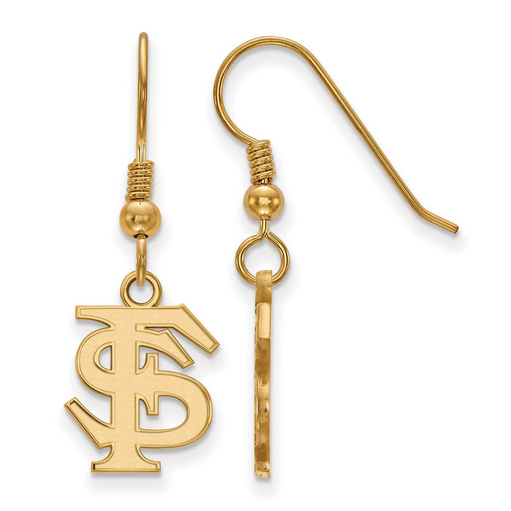 14k Gold Plated Silver Florida State U Dangle Earrings