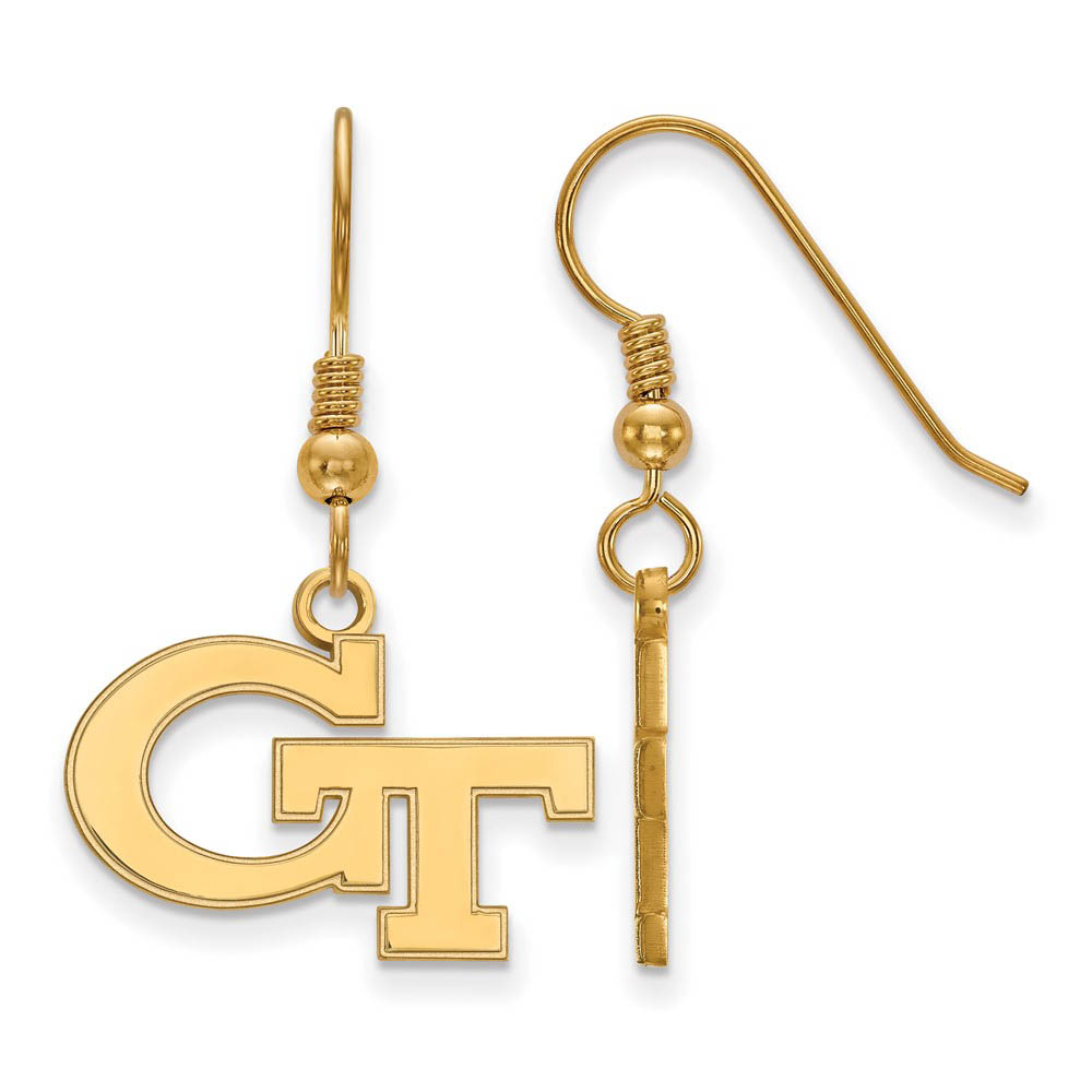 14k Gold Plated Silver Georgia Technology SM Dangle Earring