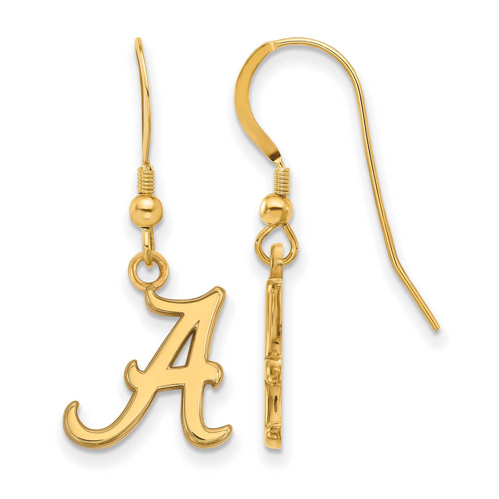 14k Gold Plated Silver University of Alabama SM Dangle Earrings