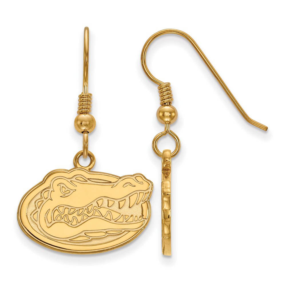 14k Gold Plated Silver University of Florida SM Dangle Earrings