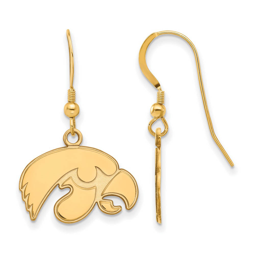 14k Gold Plated Silver University of Iowa SM Dangle Earrings