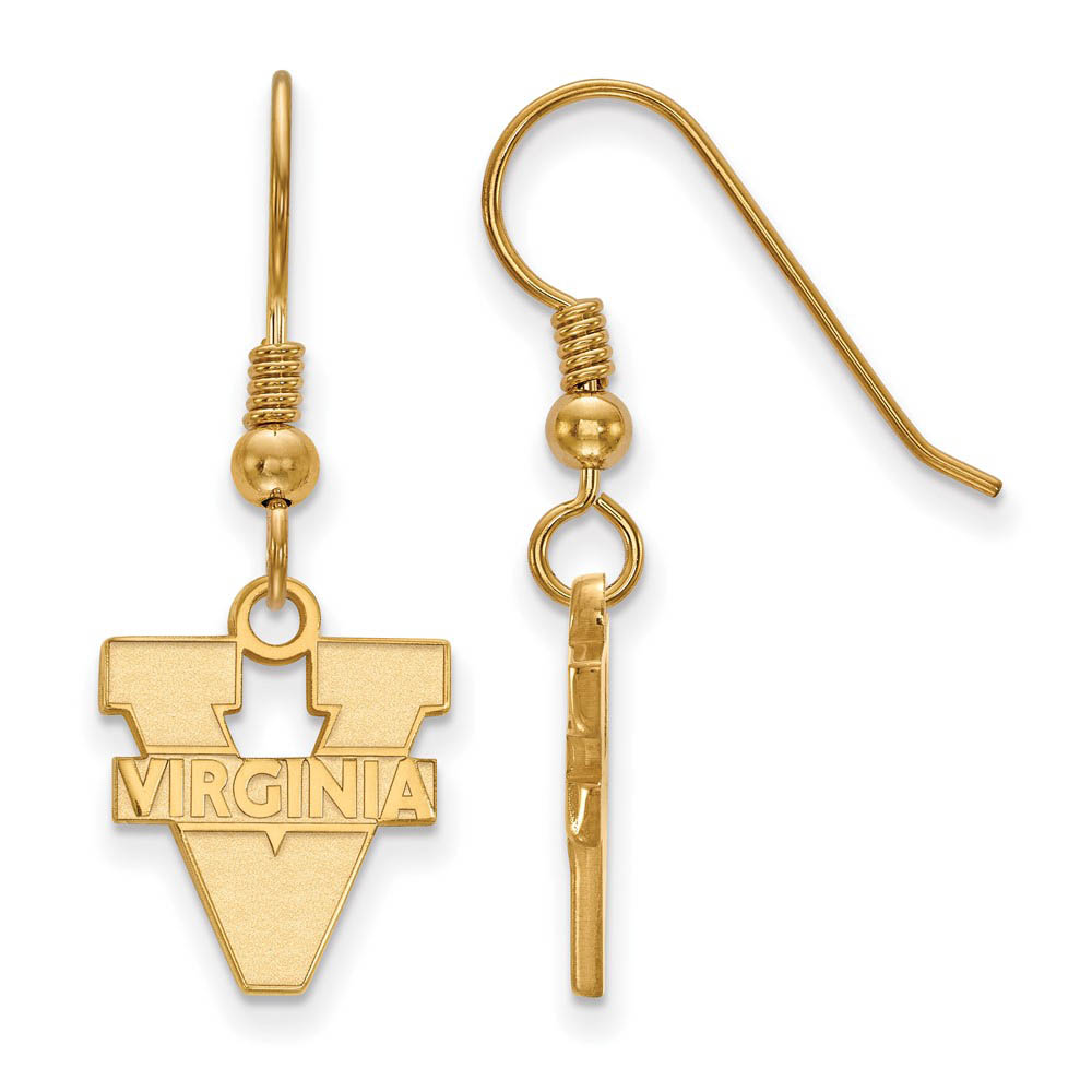 14k Gold Plated Silver University of Virginia SM Dangle Earrings
