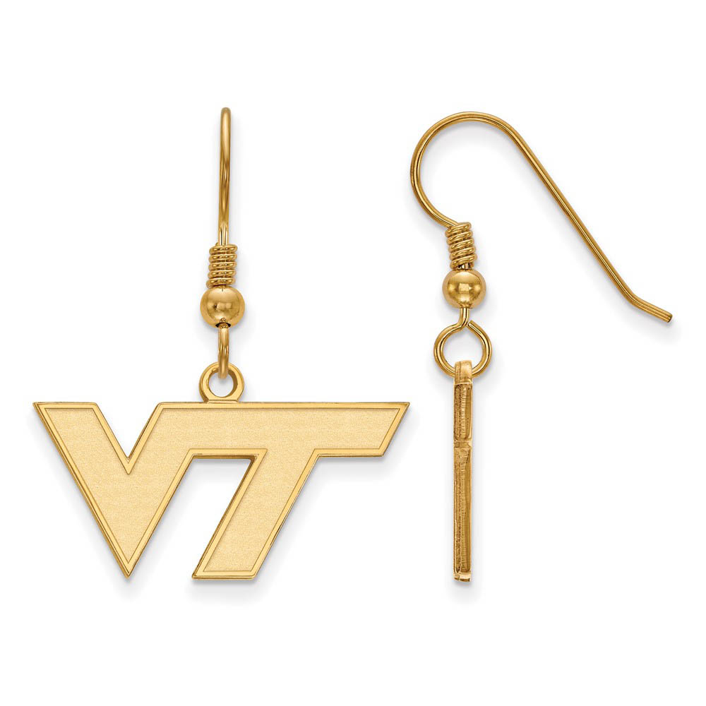 14k Gold Plated Silver Virginia Tech SM Dangle Earrings