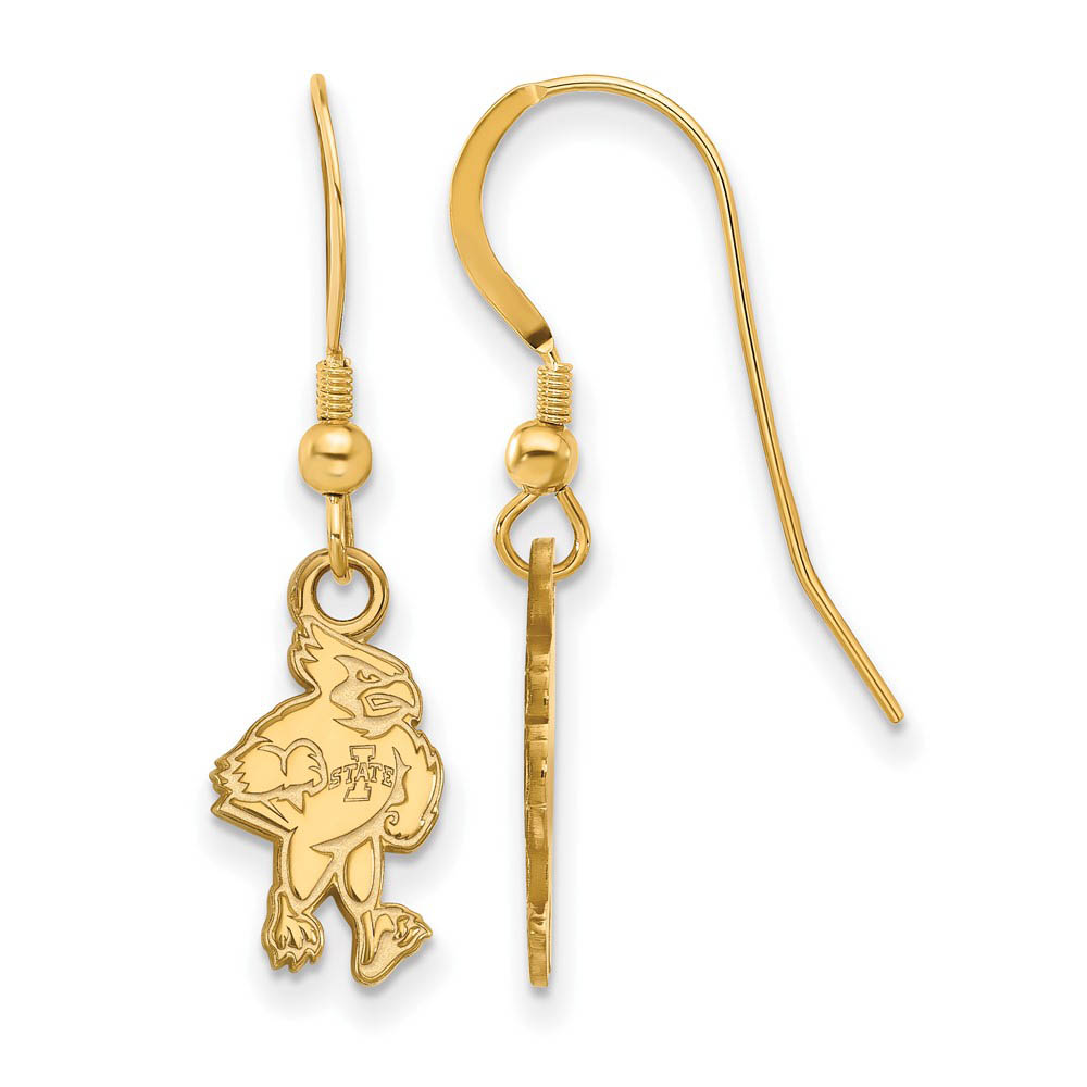 14k Gold Plated Silver Iowa State University Dangle Earrings