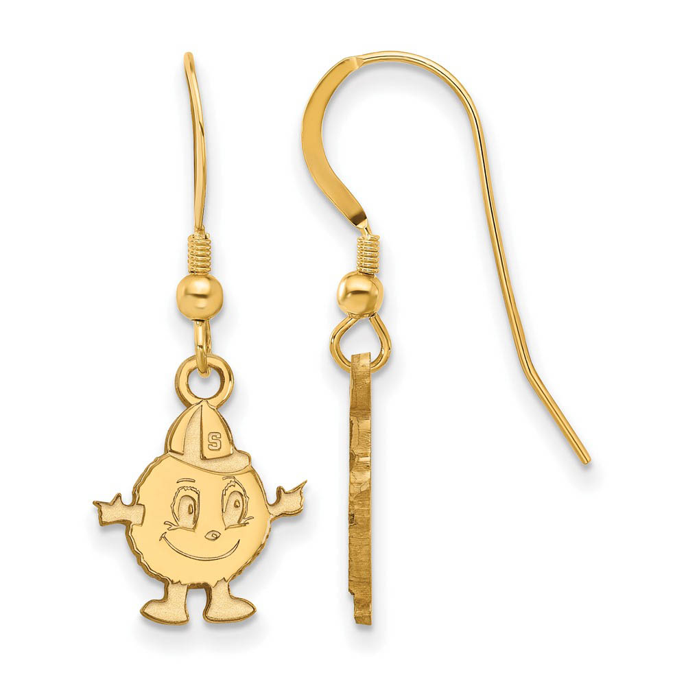 14k Gold Plated Silver Syracuse University Dangle Earrings