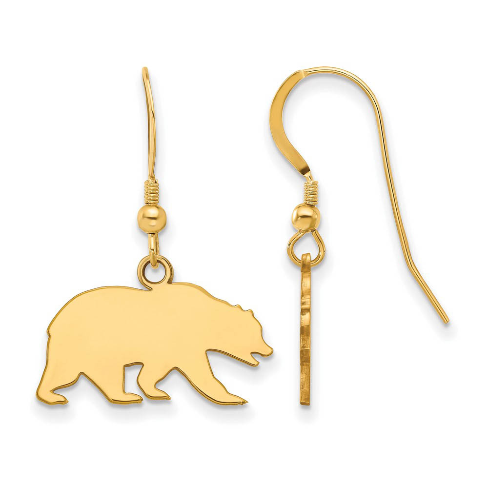 14k Gold Plated Silver U of California Berkeley Dangle Earrings