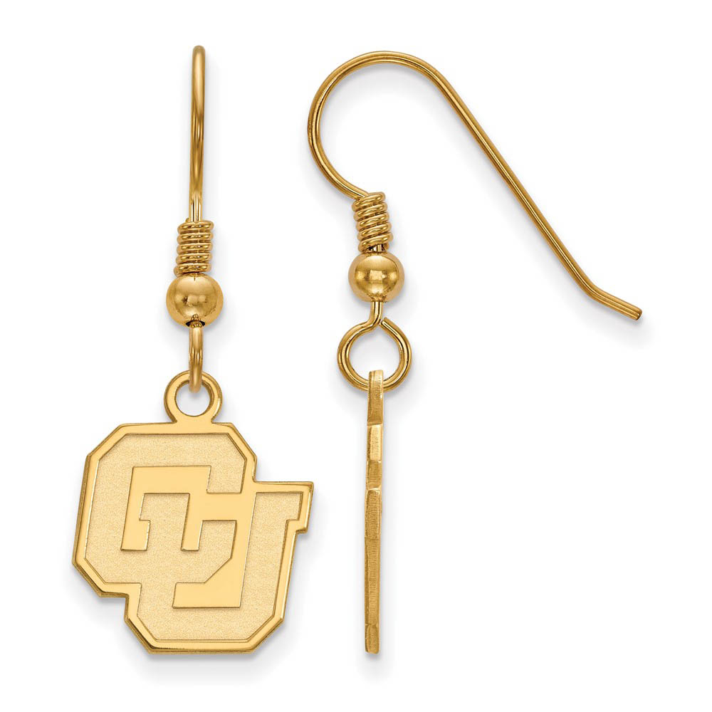 14k Gold Plated Silver University of Colorado Dangle Earrings