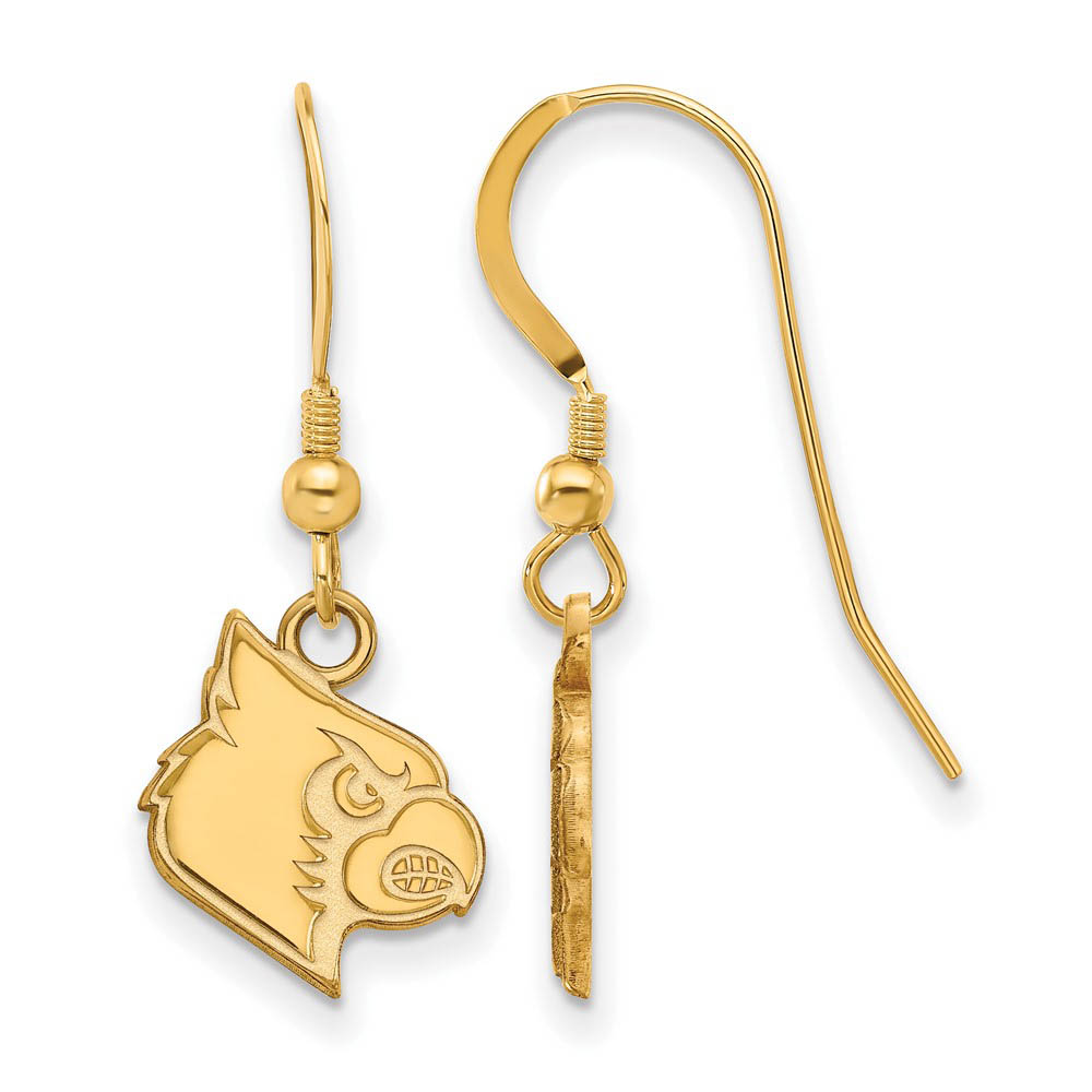 14k Gold Plated Silver University of Louisville Dangle Earrings