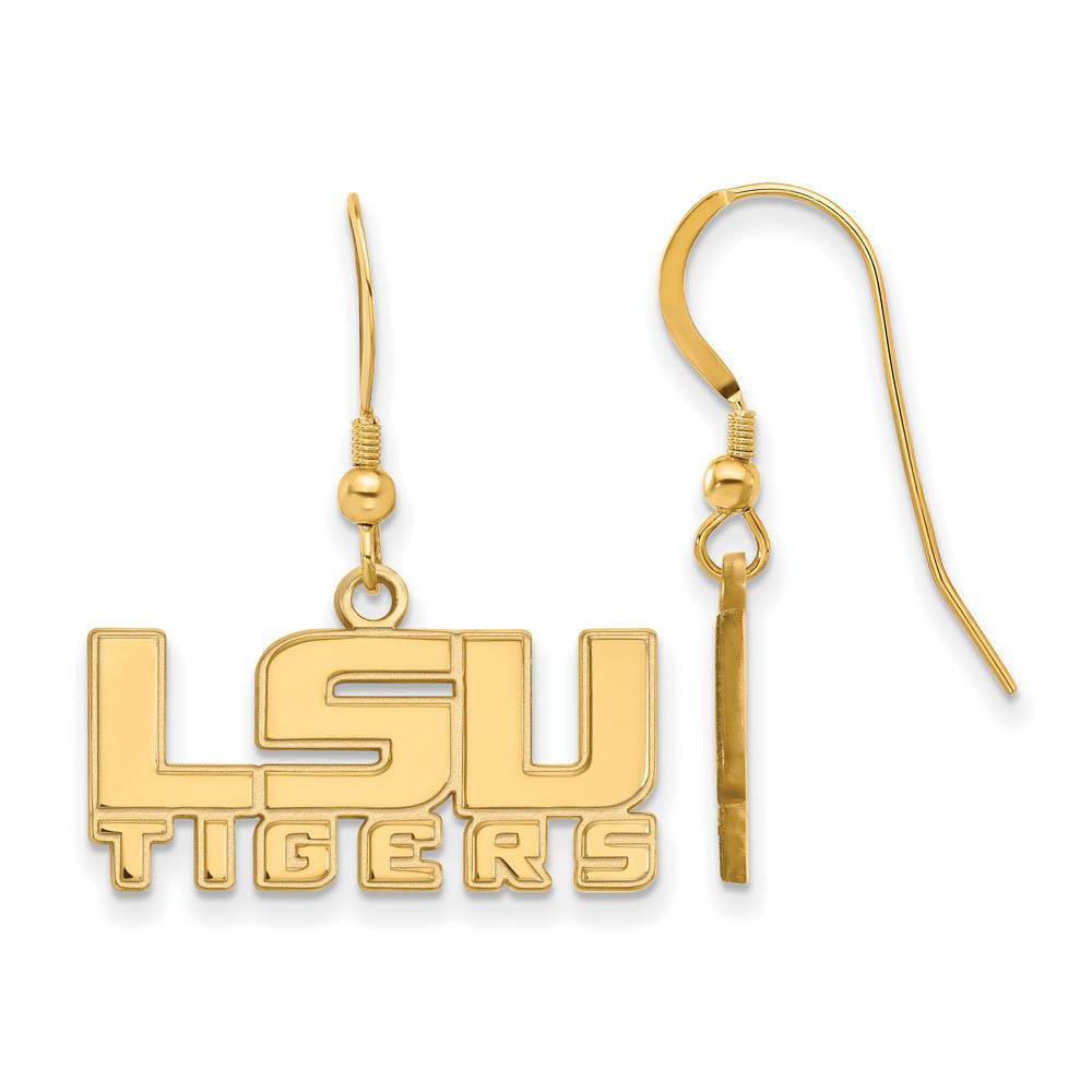 14k Gold Plated Silver Louisiana State University Dangle Earring