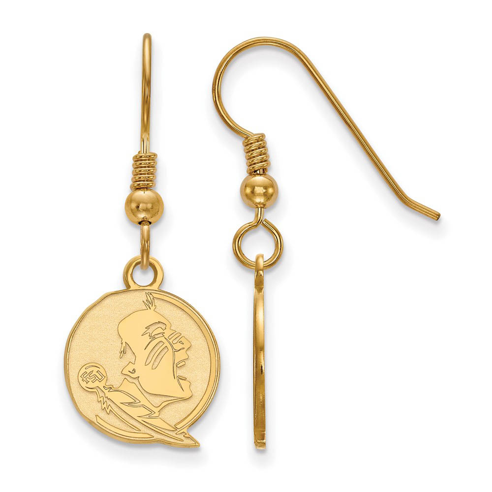 14k Gold Plated Silver Florida State Univ. SM Dangle Earrings