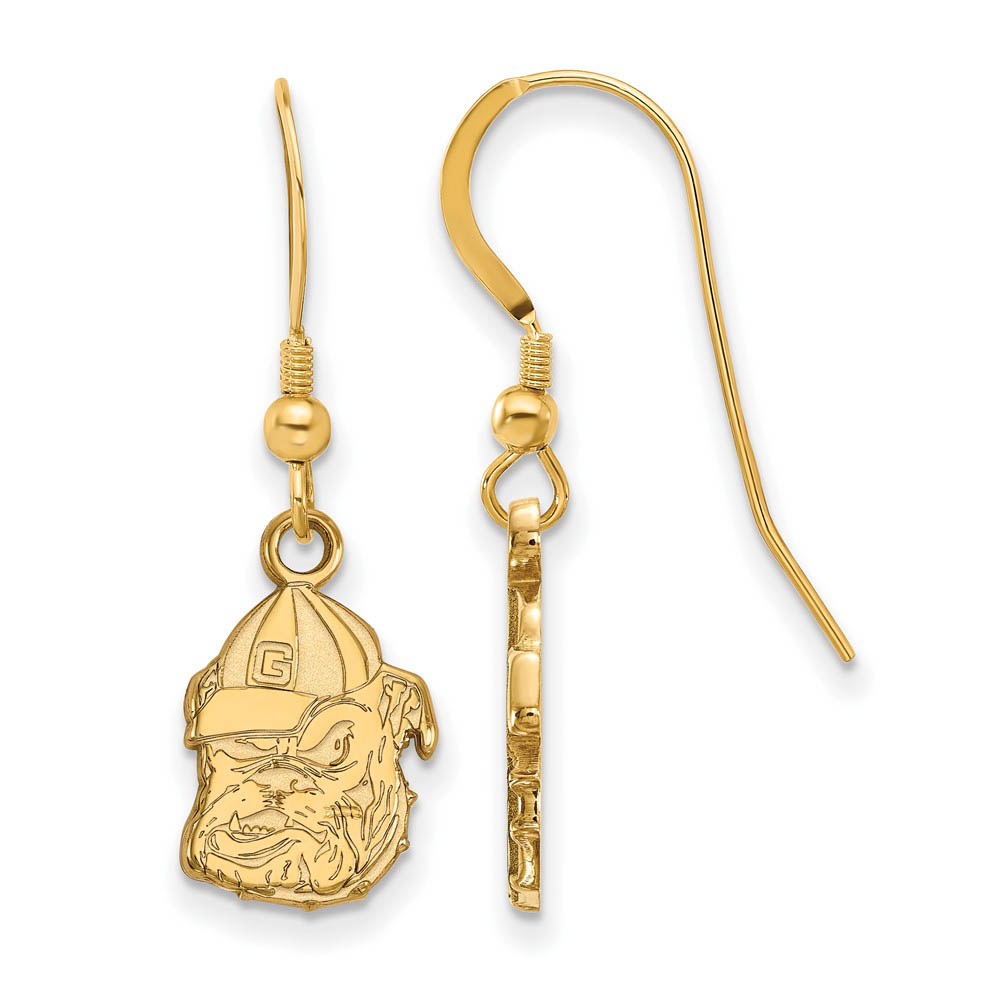 14k Gold Plated Silver Univ. of Georgia SM Dangle Earrings