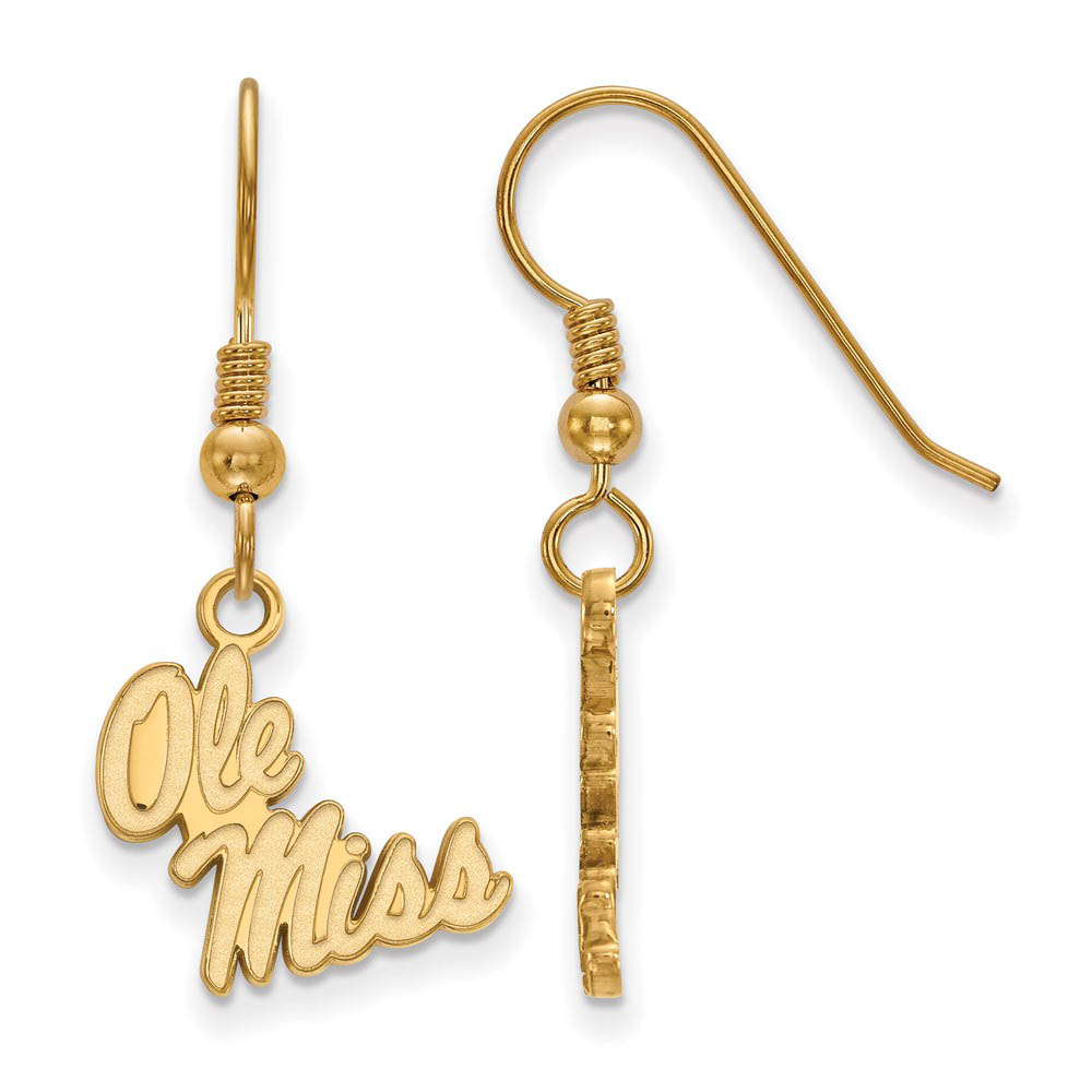 14k Gold Plated Silver University of Mississippi Dangle Earring