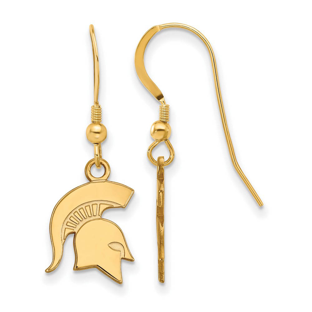 14k Gold Plated Silver Michigan State University Dangle Earring