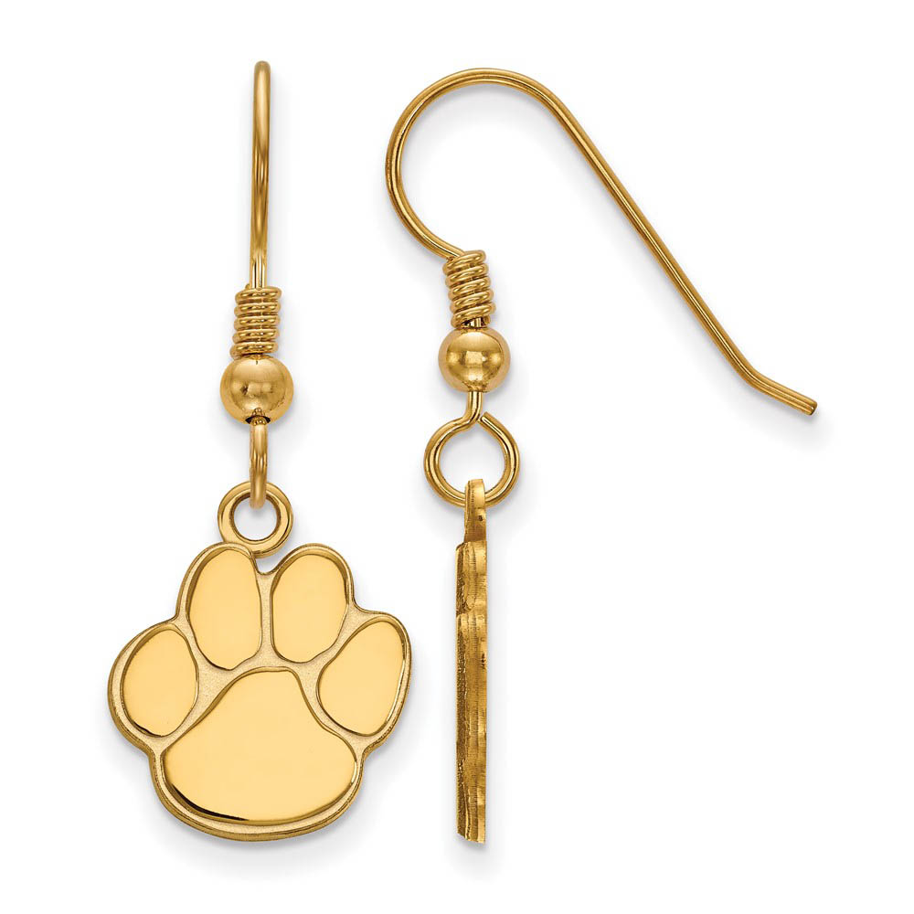 14k Gold Plated Silver Auburn University Dangle Earrings