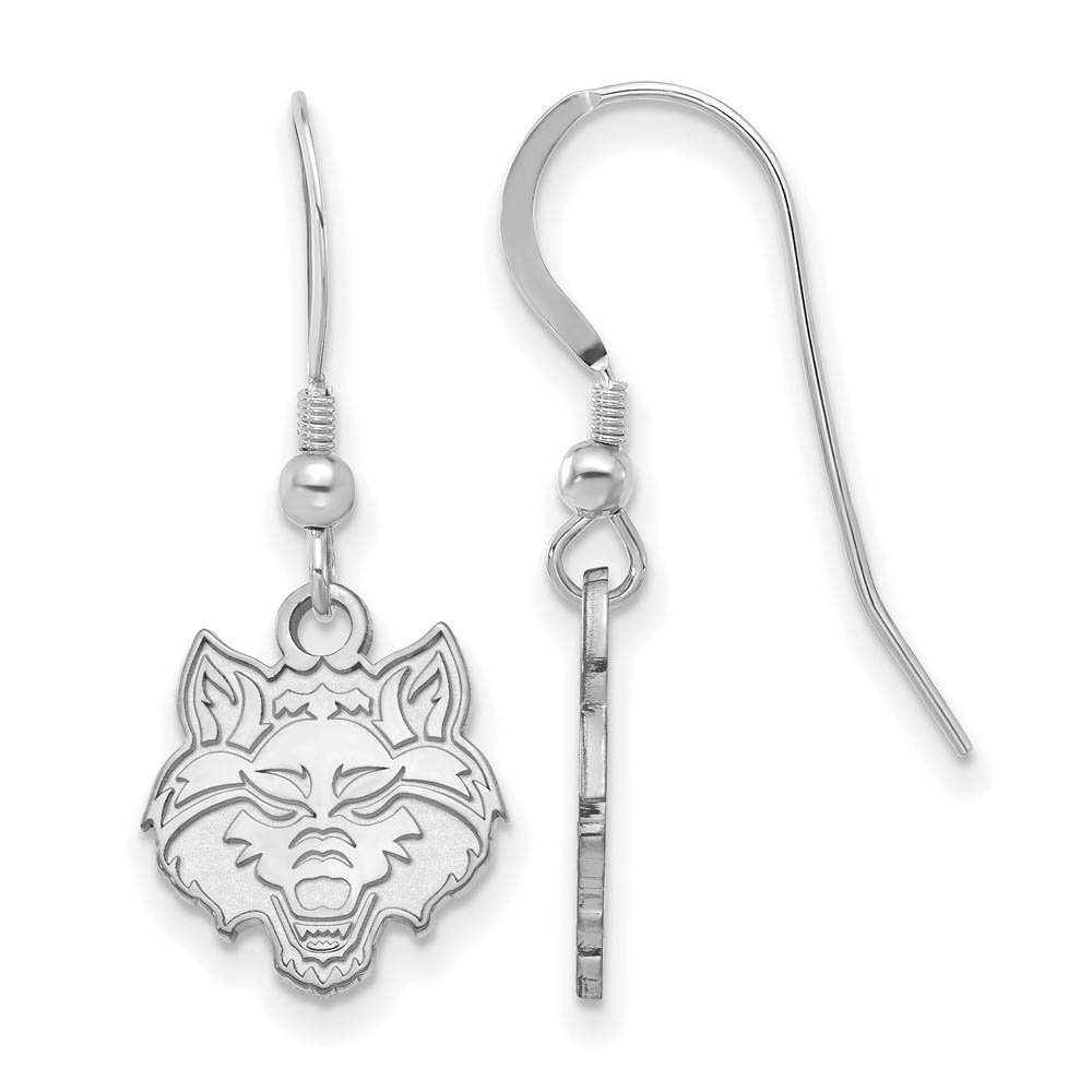 Sterling Silver Arkansas State University Dangle Earrings