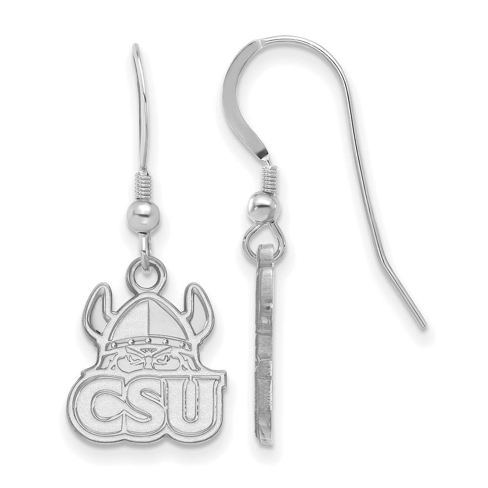 Sterling Silver Cleveland State University Dangle Earrings