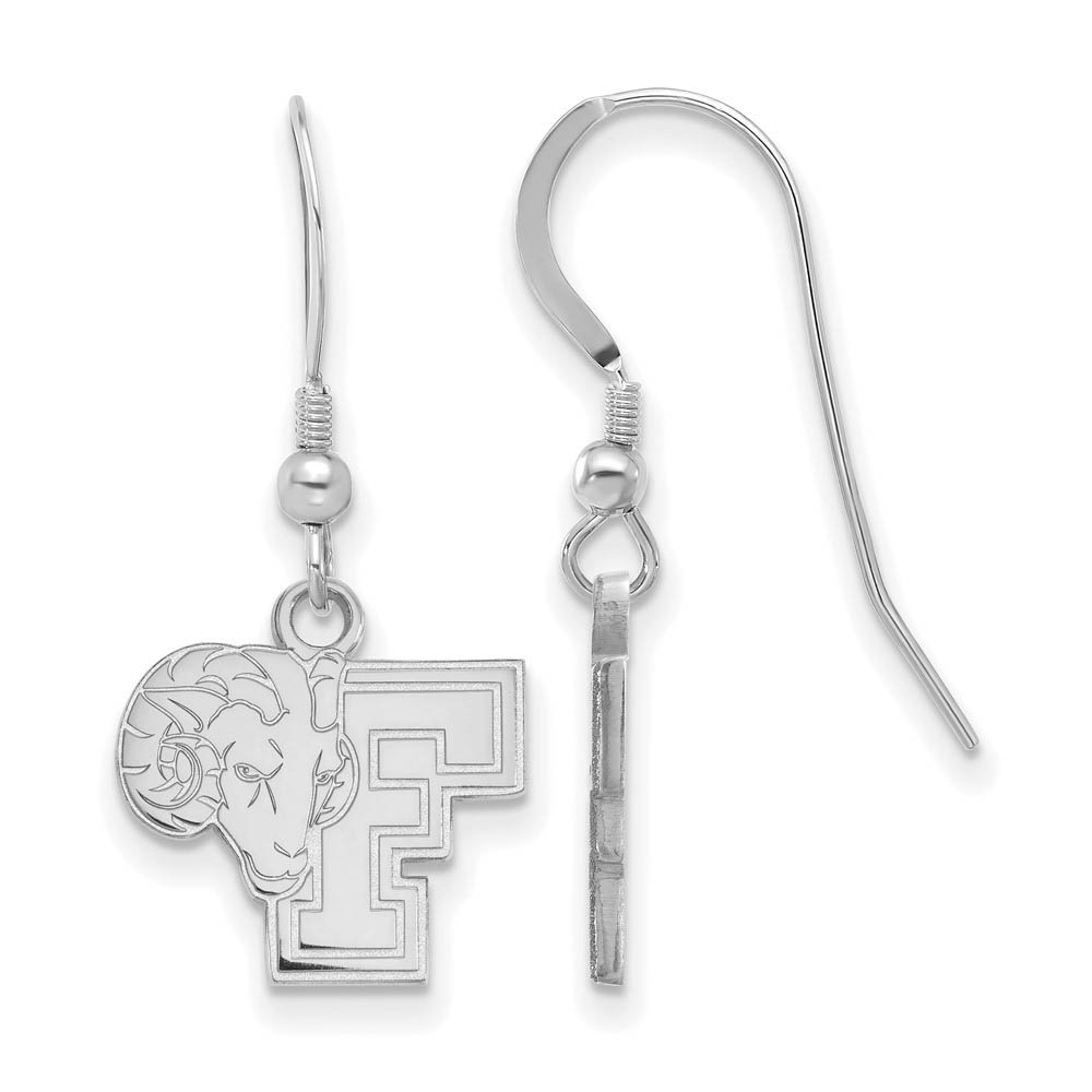 Sterling Silver Fordham University Dangle Earrings