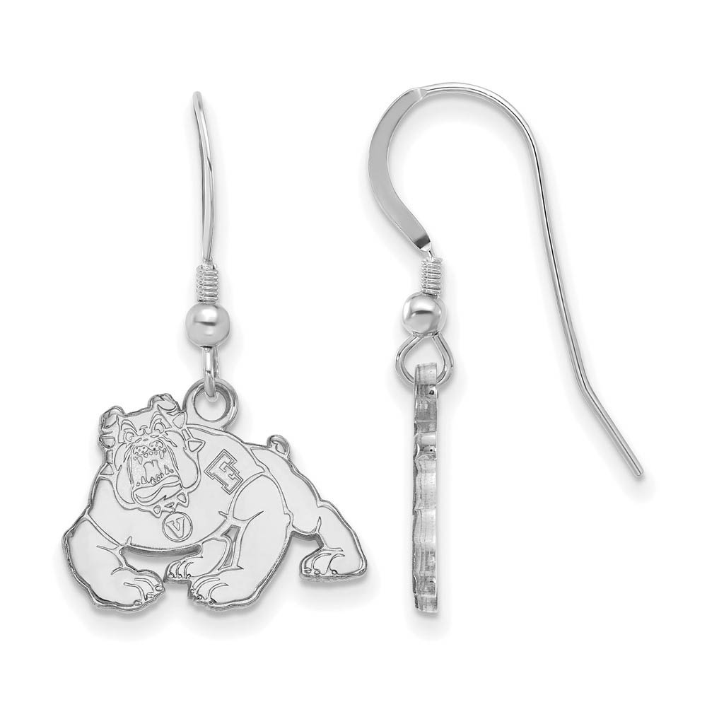 Sterling Silver California State U Fresno Dangle Earrings