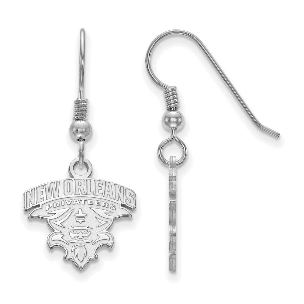 Sterling Silver Univ. of New Orleans Dangle Earrings