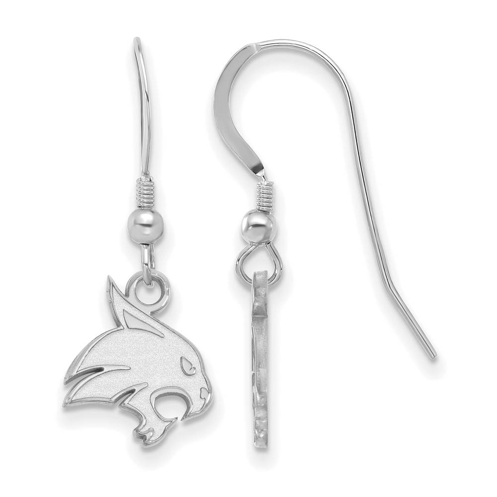 Sterling Silver Texas State University Dangle Earrings
