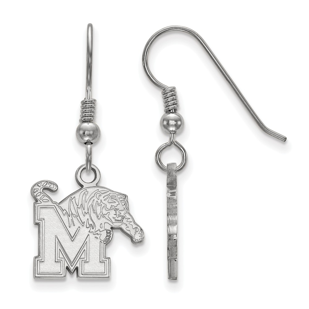 Sterling Silver University of Memphis Dangle Earrings