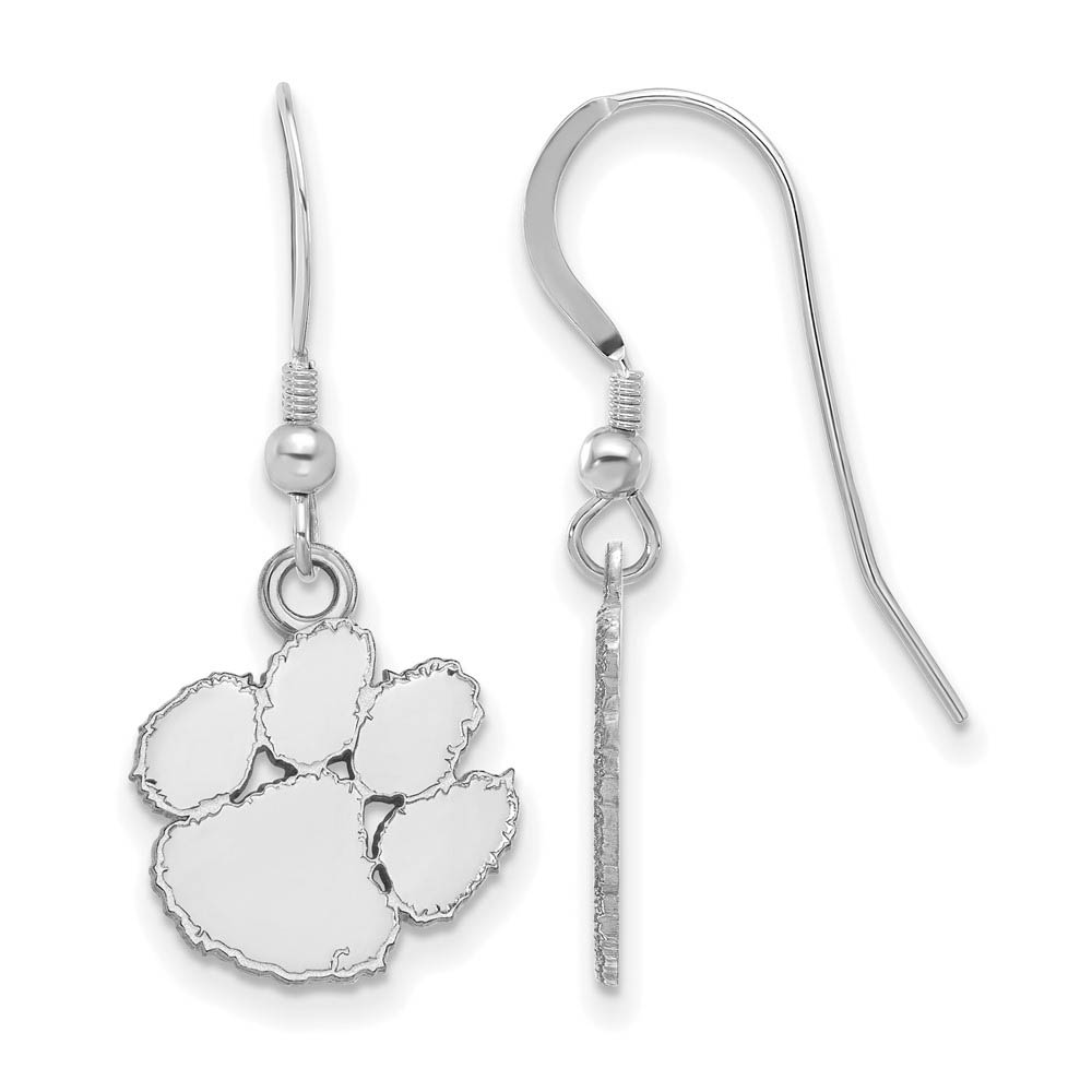 Sterling Silver Clemson University Dangle Earrings