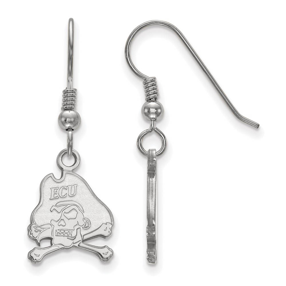 Sterling Silver East Carolina University Dangle Earrings