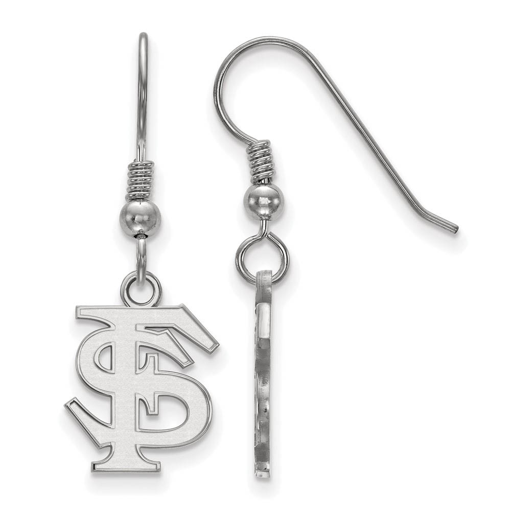 Sterling Silver Florida State University 'FS' Dangle Earrings