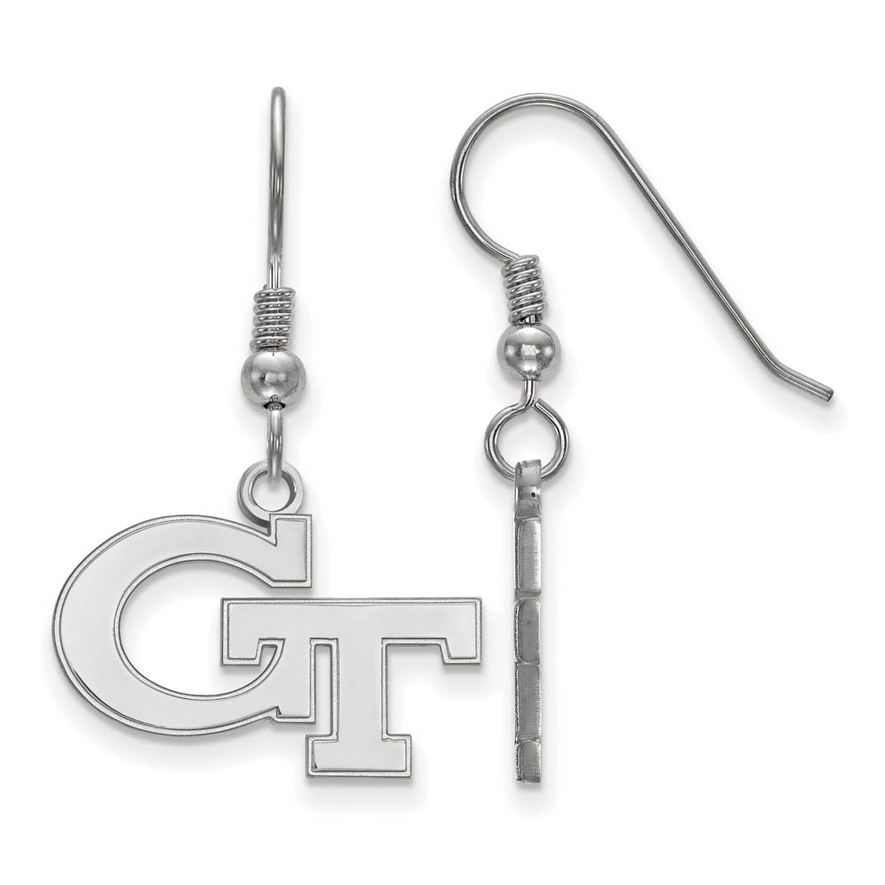 Sterling Silver Georgia Technology 'GT' Dangle Earring