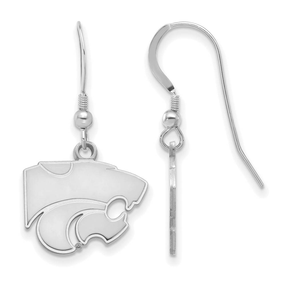Sterling Silver Kansas State University Dangle Earrings