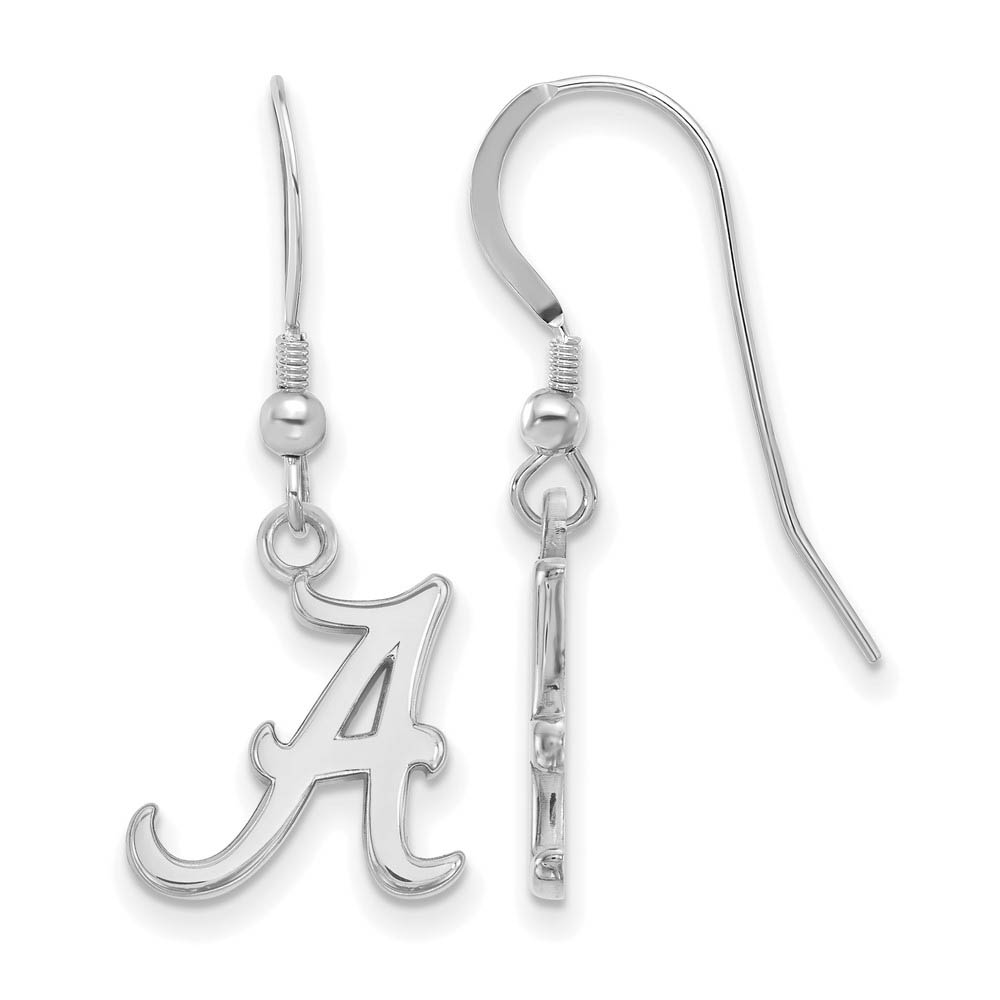 Sterling Silver University of Alabama Sm Initial A Dangle Earrings