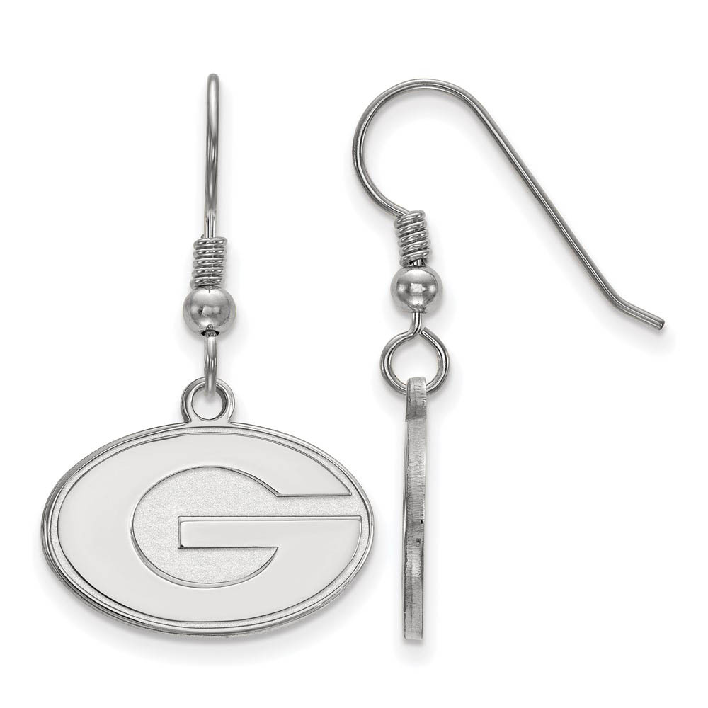 Sterling Silver University of Georgia Sm Initial G Dangle Earrings