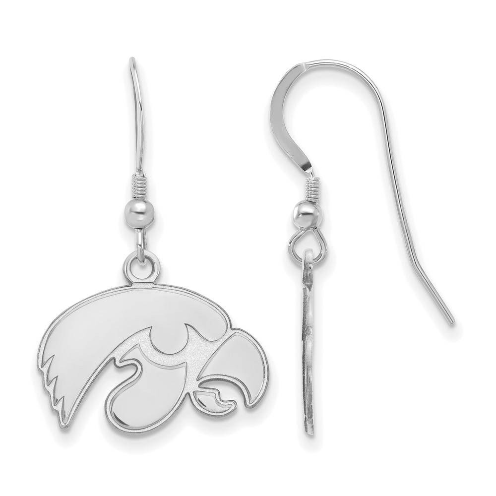 Sterling Silver University of Iowa Mascot Dangle Earrings