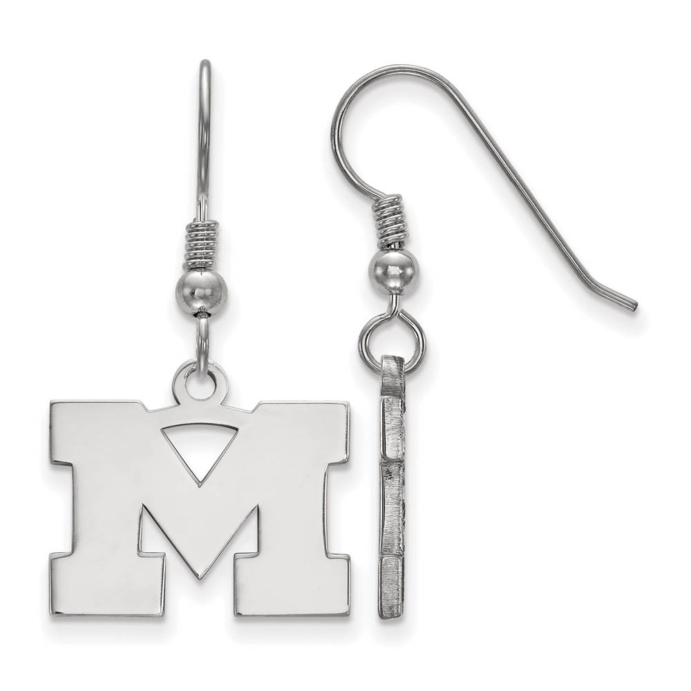 Sterling Silver Michigan (Univ of) Dangle Earrings