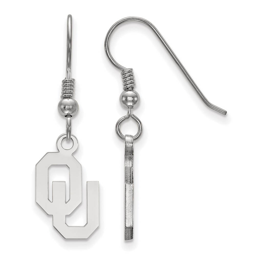 Sterling Silver University of Oklahoma Dangle Earrings