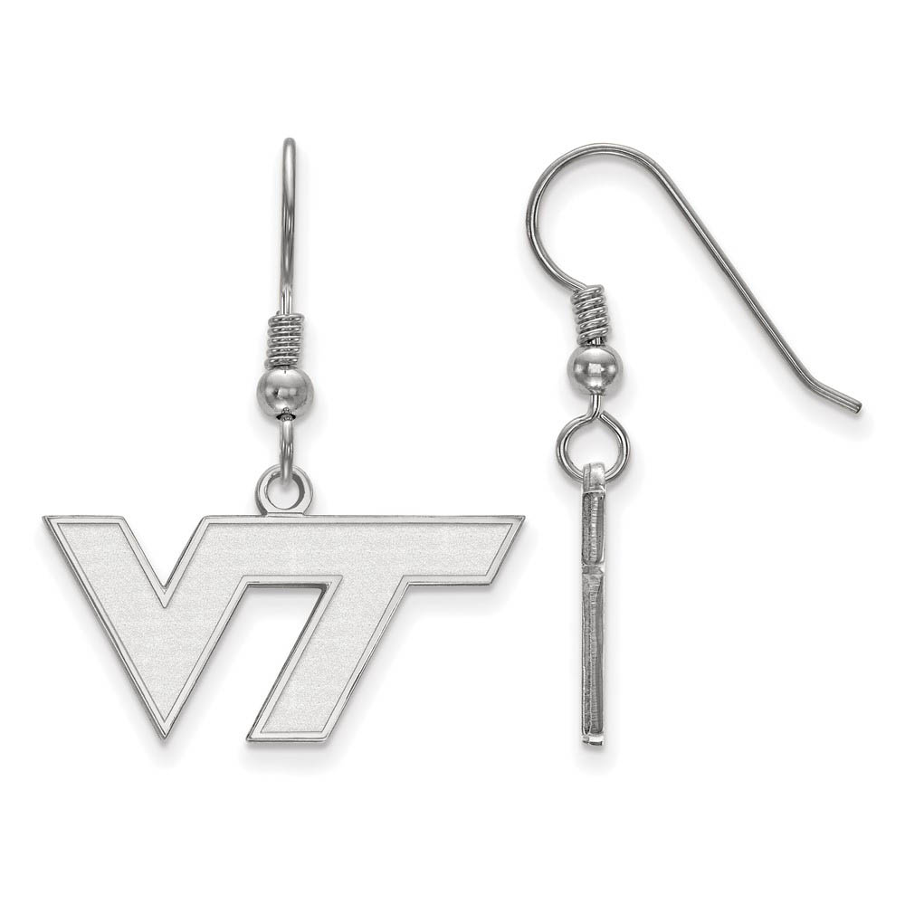 Sterling Silver Virginia Tech 'VT' Dangle Earrings