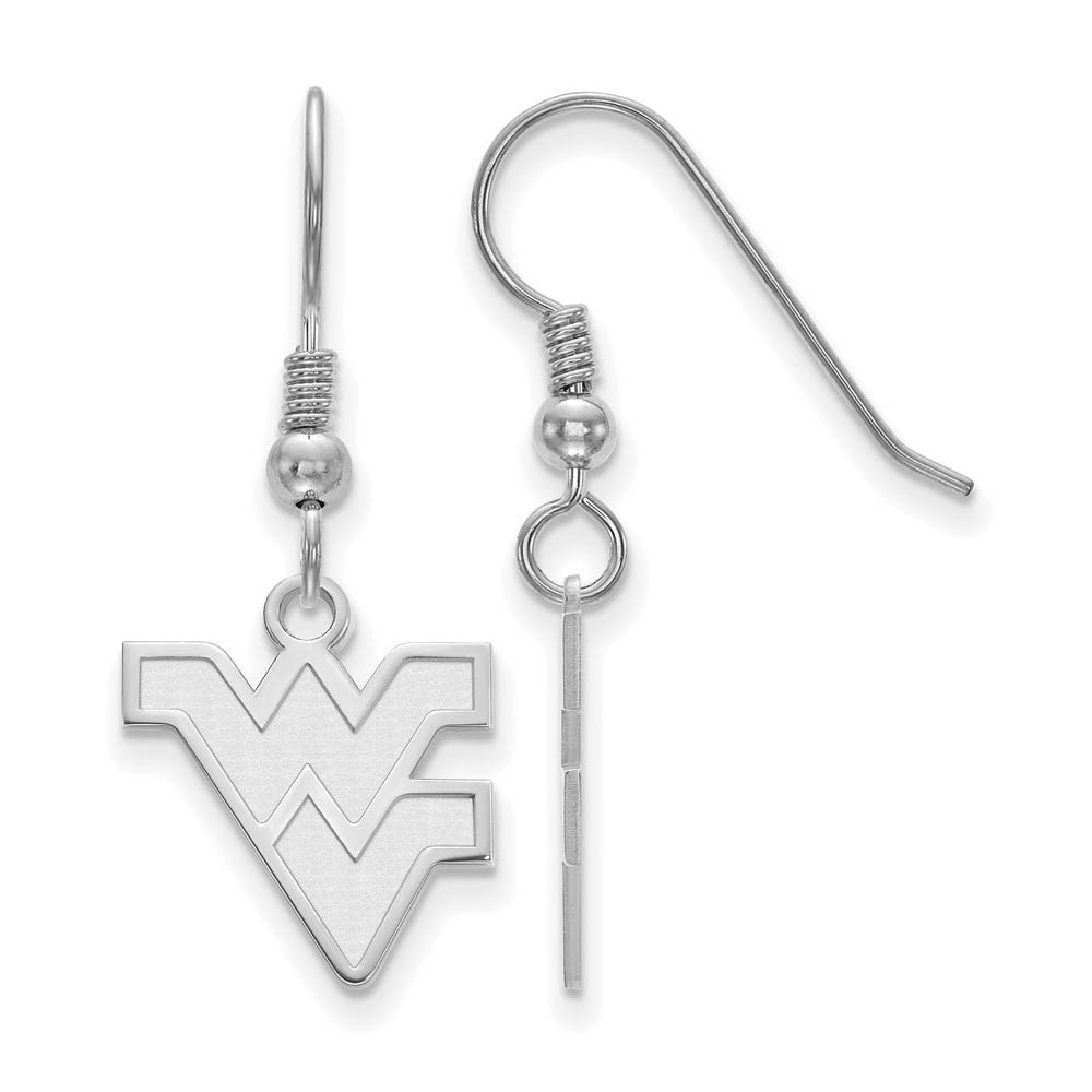 Sterling Silver West Virginia University 'WV' Dangle Earrings